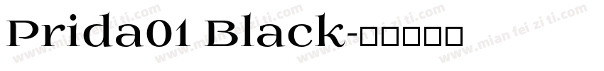 Prida01 Black字体转换